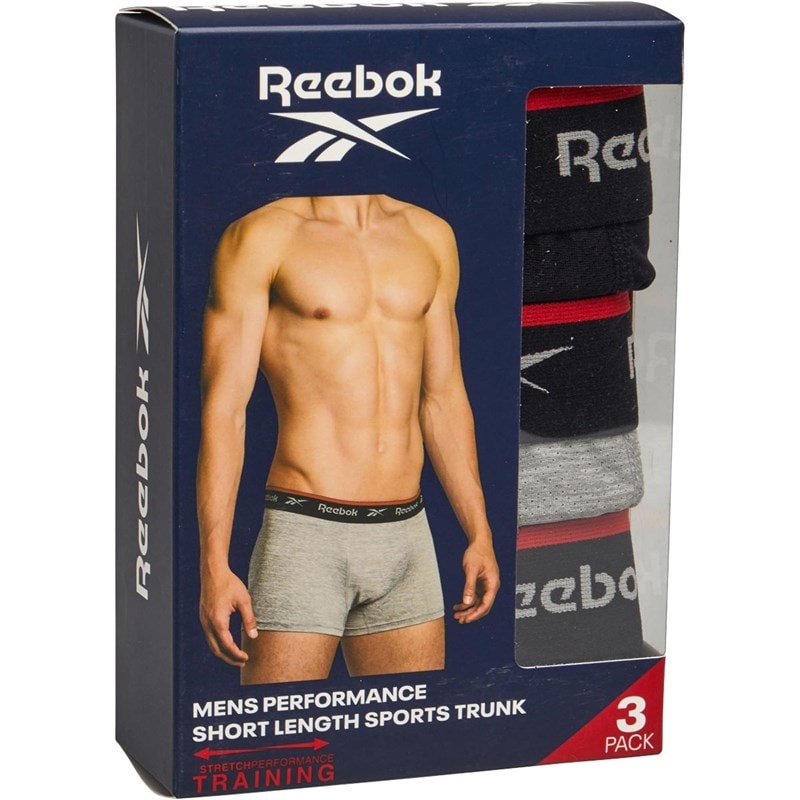 Reebok Herrer Redgrave Performance Tre Pack Boksershorts Sort - Billede 2