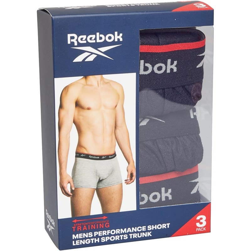 Reebok Herre Redgrave Performance 3-pak Shorts Trunks Sort - Billede 2