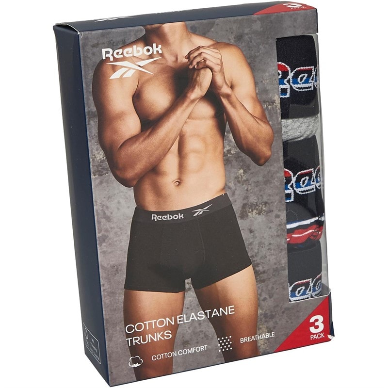 Reebok Herre Ar Cotton Trunks Boxer shorts Flerfarvet - Billede 2