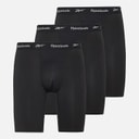 Reebok Herre Hogan Performance Tre Pack Lange Trunks Sort