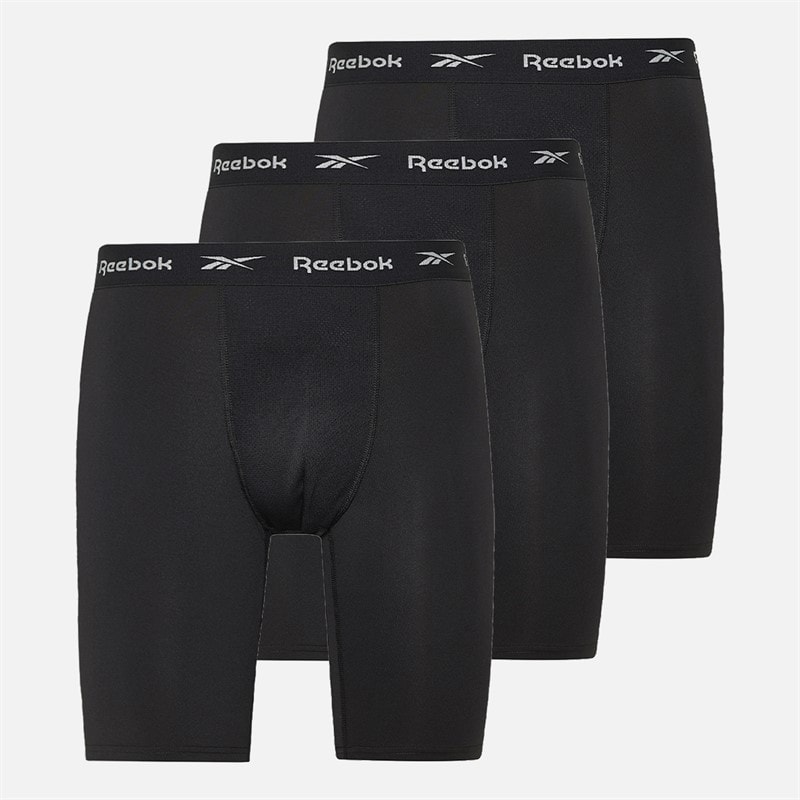 Reebok Herre Hogan Performance Tre Pack Lange Trunks Sort - Billede 1