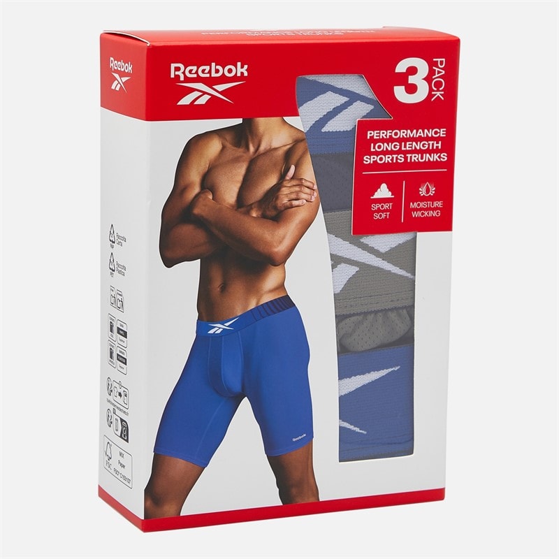 Reebok Herre Waite Performance Tre Pak Lange Trusser Vector Navy/Still Grey/Vector Blue - Billede 2