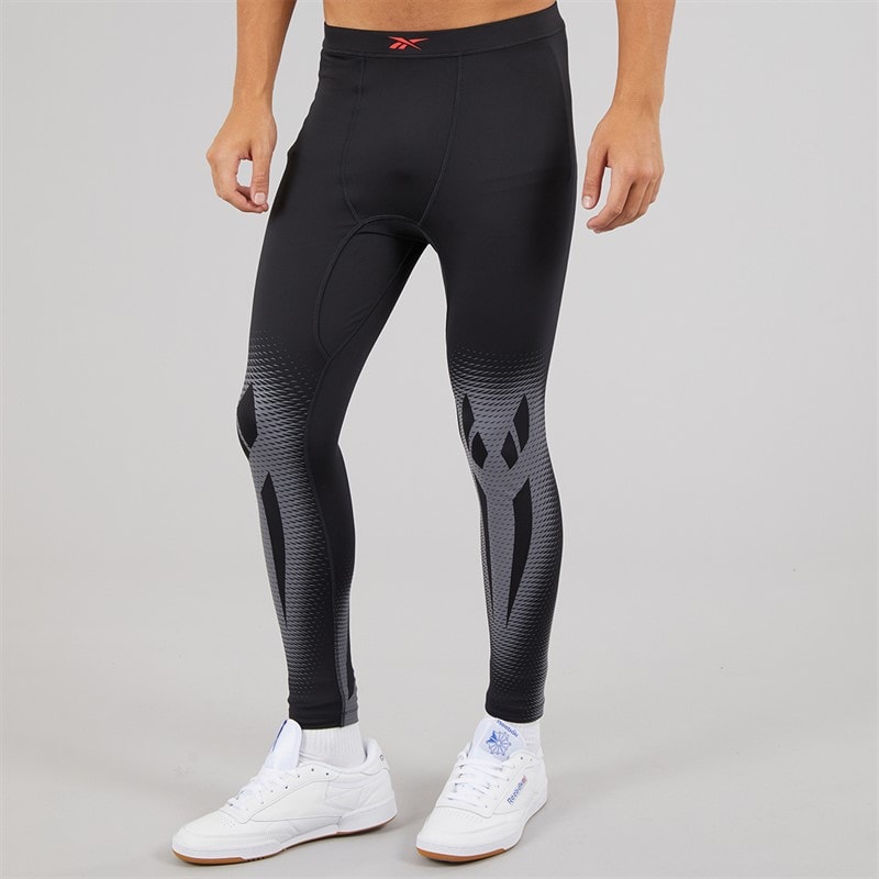 Reebok Herre Energi Genopretnings System Ydeevne Tights Sort/Grå - Billede 2