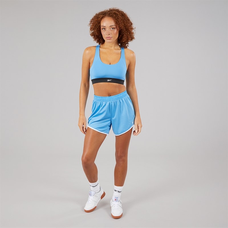 Reebok Dame ID Train Racer Let Støtte Sports BH Top Recovery Blue - Billede 3