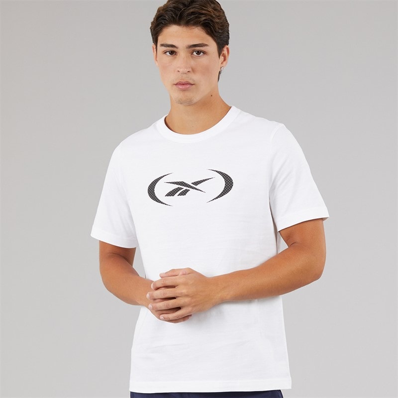 Reebok Herre basketball t-shirt Hvid