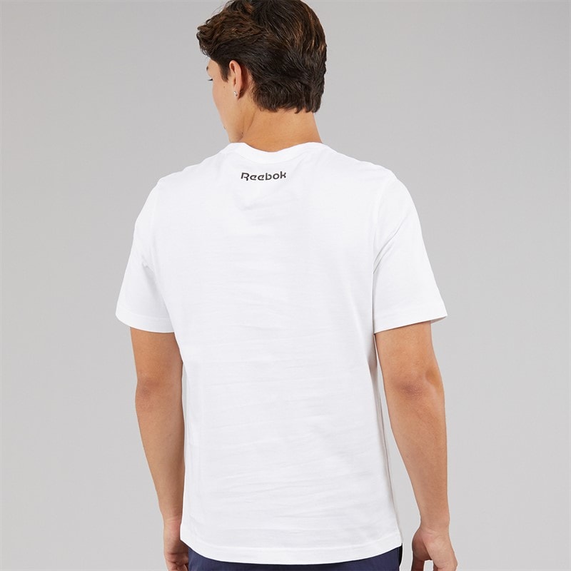 Reebok Herre basketball t-shirt Hvid - Billede 2