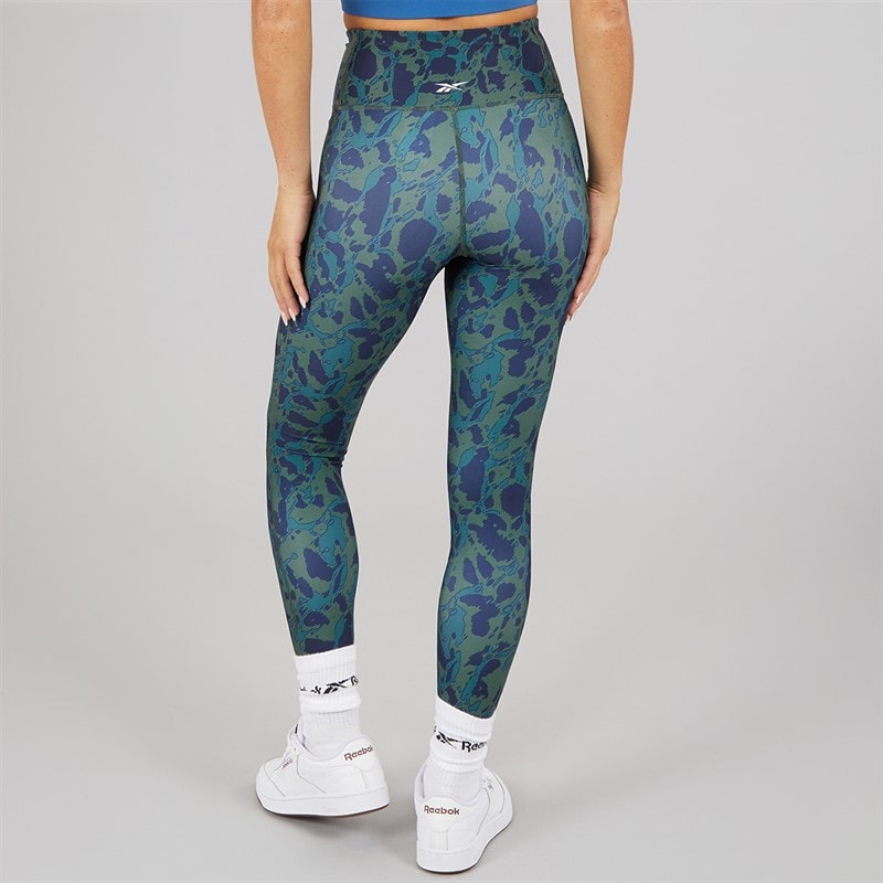 Reebok Dame ID Train AOP Høj talje stramme leggings Escape Green - Billede 2