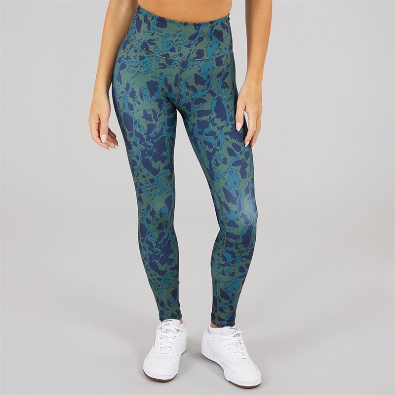 Reebok Dame ID Train AOP Høj talje stramme leggings Escape Green - Billede 3