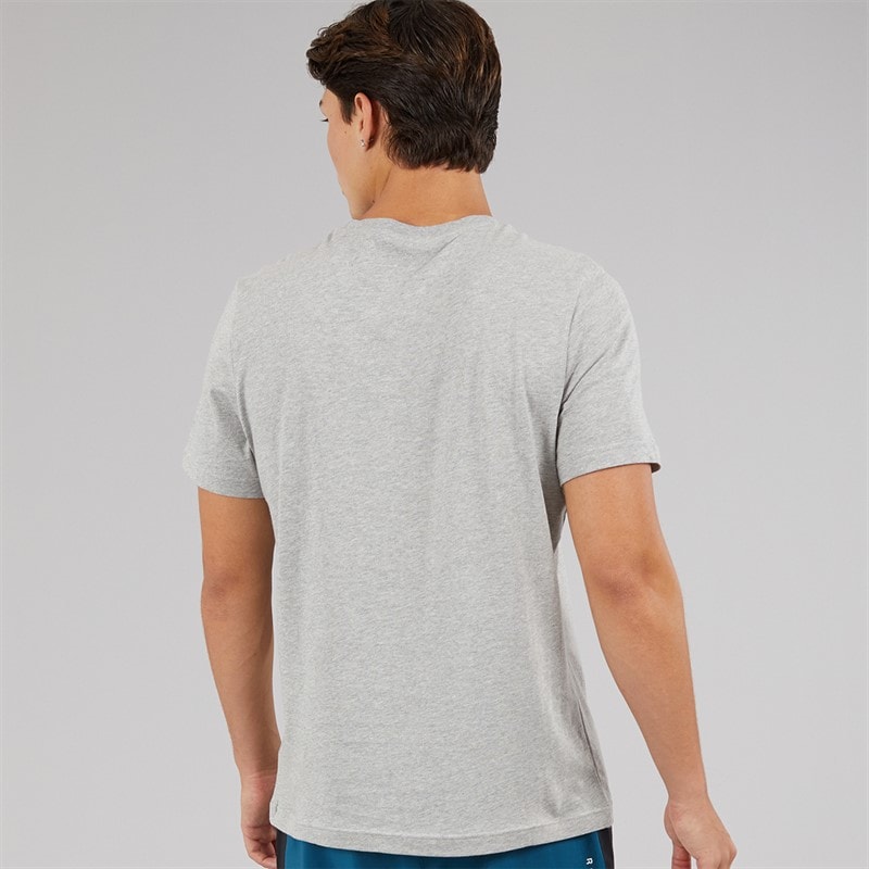 Reebok Herre Identity Lille Logo T-shirt Medium Grey Heather/Vector Red - Billede 2