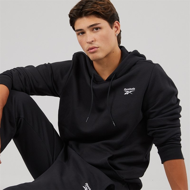 Reebok Herre Reebok Identity Lille Logo Fleece Hoodie Sort