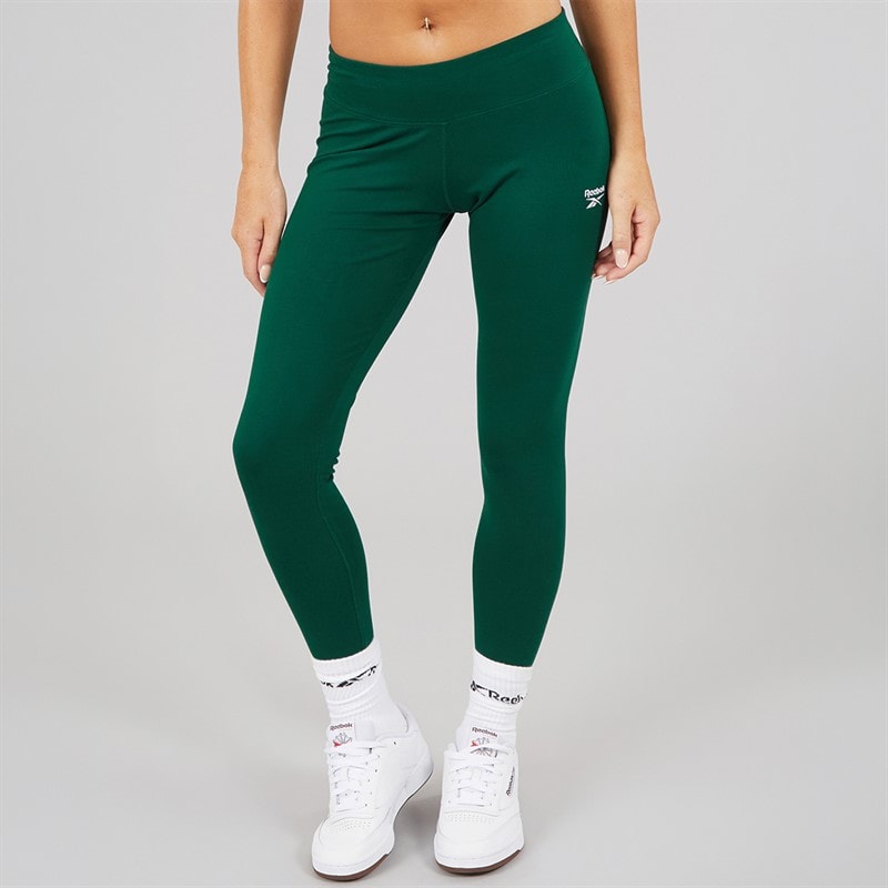Reebok Dame Reebok Identity Lille Logo Bomuld Leggings Collegiate Green