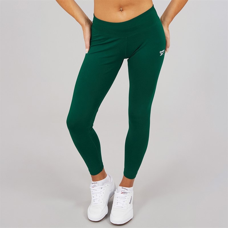 Reebok Dame Reebok Identity Lille Logo Bomuld Leggings Collegiate Green - Billede 3