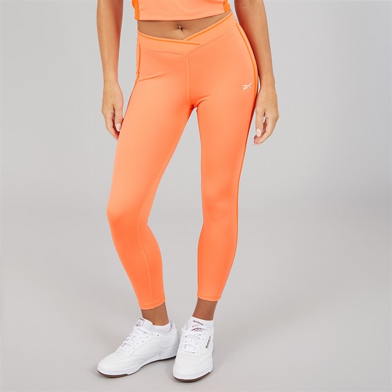 Reebok Dame Team 7/8 Høj Talje Tætsiddende Leggings Supercharged Coral - Billede 3