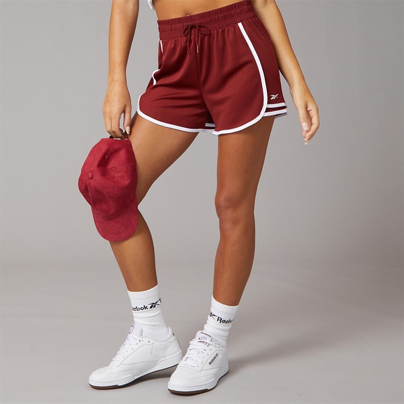 Reebok Dame ID Træningsstrik Shorts Rich Maroon