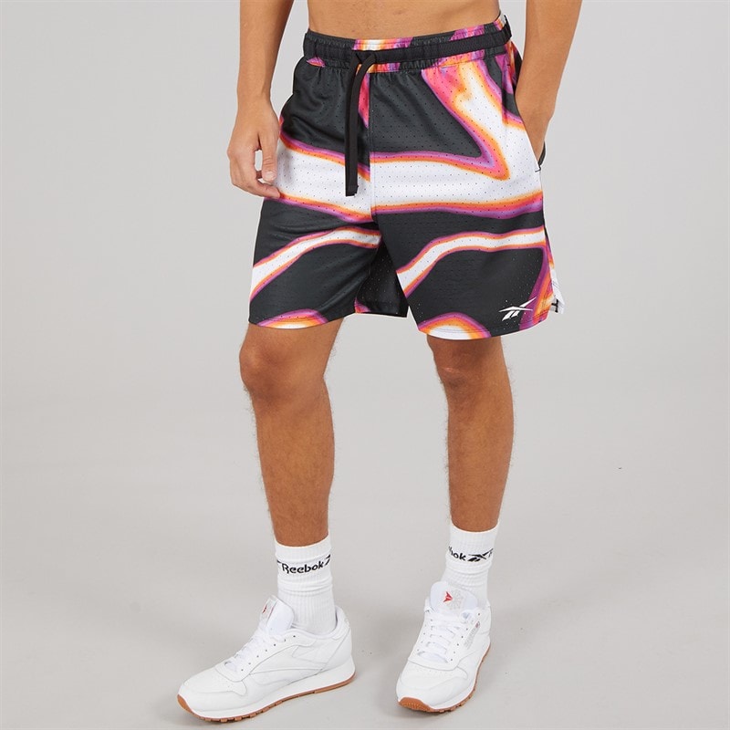 Reebok Herre Reebok Basketball Grafik 7 Tommer Overgang Shorts Heat Wave - Billede 2