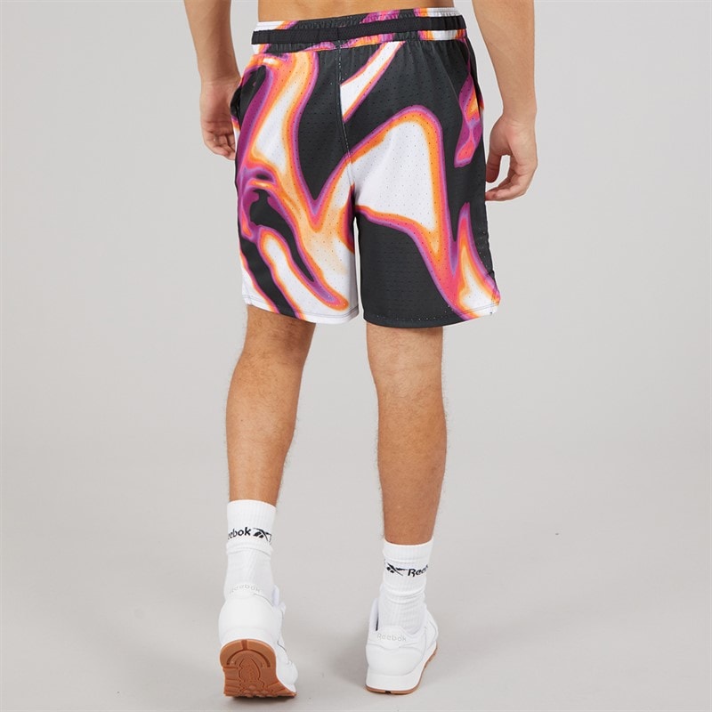 Reebok Herre Reebok Basketball Grafik 7 Tommer Overgang Shorts Heat Wave - Billede 3