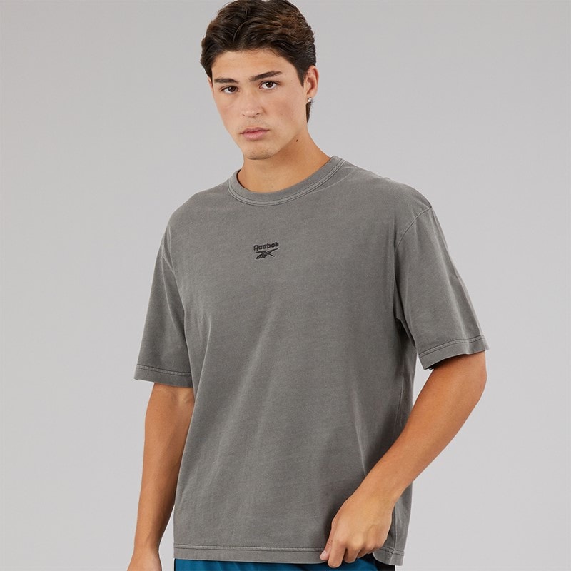 Reebok Herre Identity Vasket T Shirt Sort