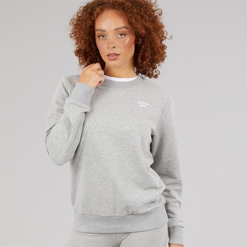 Reebok Dame Reebok Identity Lille Logo French Terry Sweatshirt Medium Grey Heather