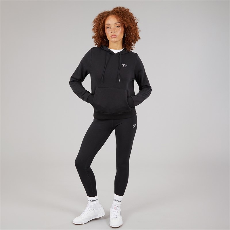 Reebok Dame Reebok Identity Lille Logo French Terry Hættetrøje Sort - Billede 3