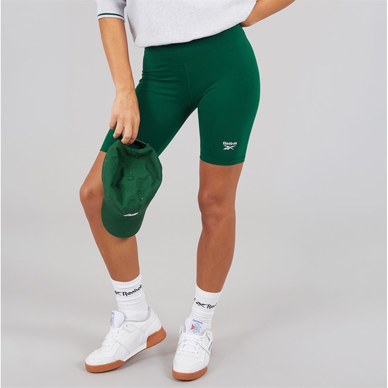 Reebok Dame Reebok Identity Lille Logo Fitted Shorts Collegiate Green - Billede 1