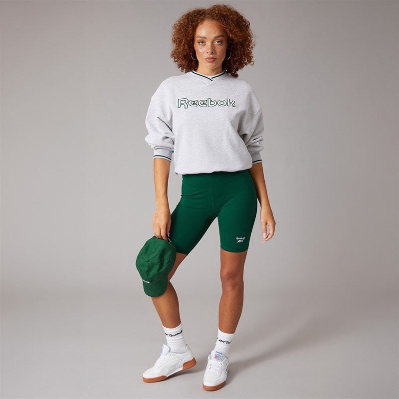 Reebok Dame Reebok Identity Lille Logo Fitted Shorts Collegiate Green - Billede 4