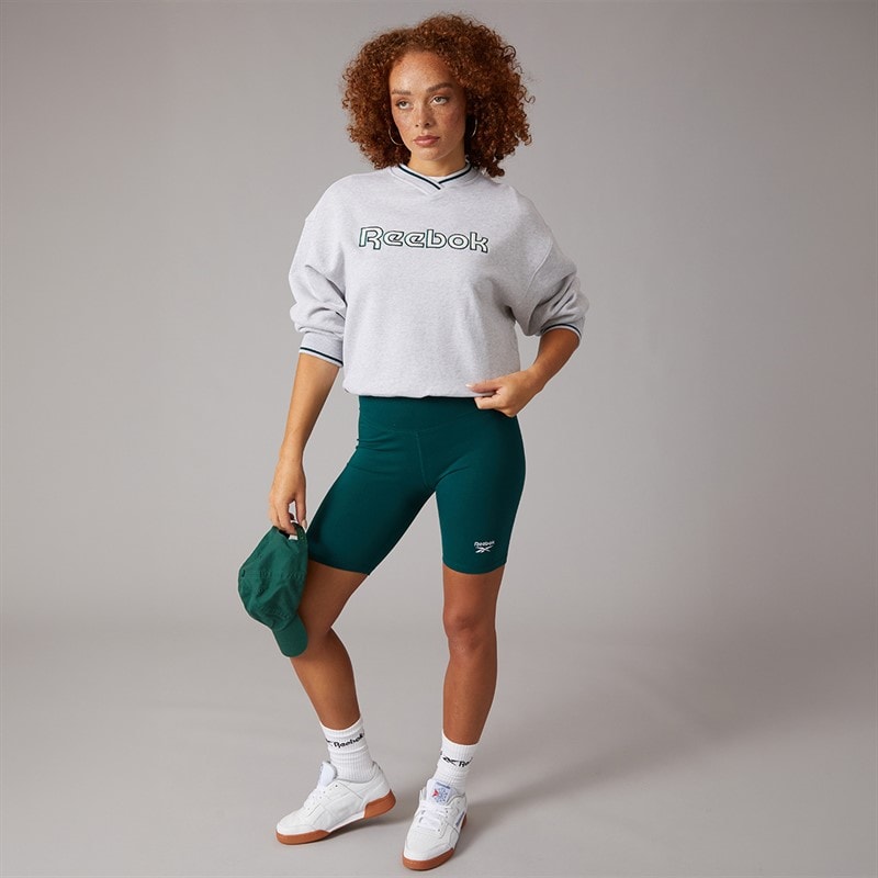 Reebok Dame Team Crew Sweatshirt Light Grey Heather - Billede 4