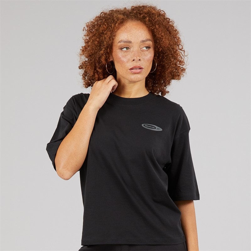 Reebok Dame Identitet Energi Brand Stolt T-shirt Sort