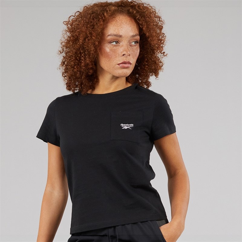 Reebok Dame Identity Lille Logo T-shirt Sort - Billede 3