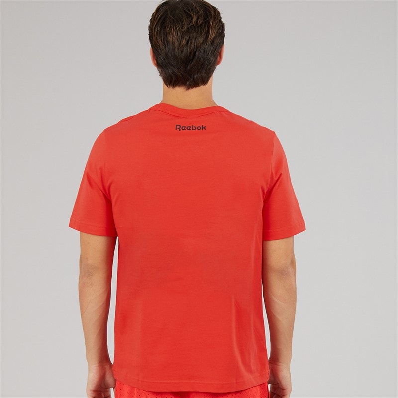 Reebok Herre Reebok Basketball T-shirt Energy Red - Billede 2