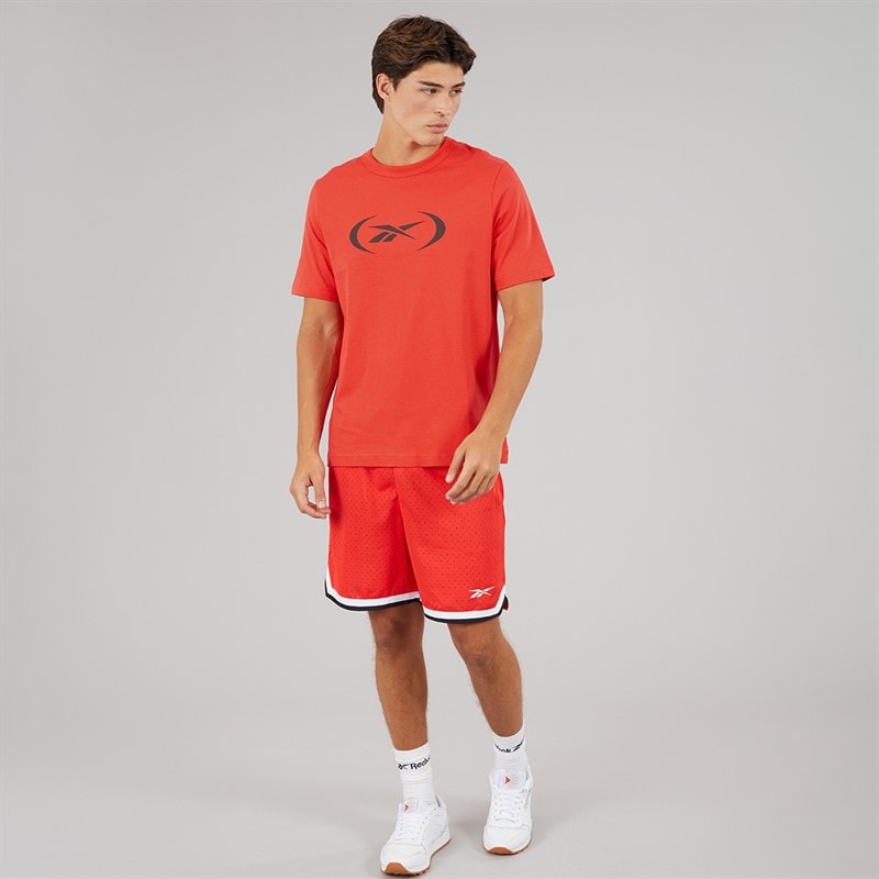Reebok Herre Reebok Basketball T-shirt Energy Red - Billede 3