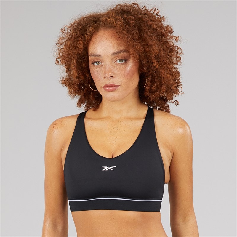 Reebok Sports BH kvinder, mellemstøtte Sort - Billede 1