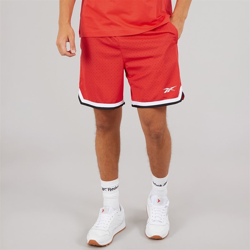 Reebok Herre Reebok Basketball 7 Tommer Overgangs Shorts Energy Red/Hvid