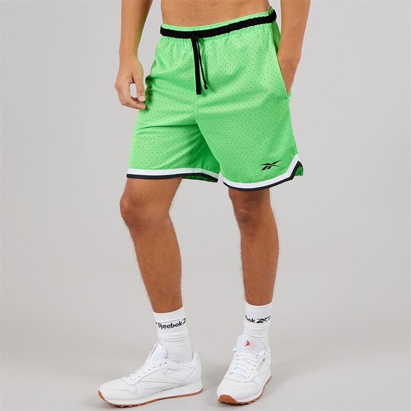 Reebok Herre Reebok Basketball 7 Tommer Overgang Shorts Solar Lime - Billede 2