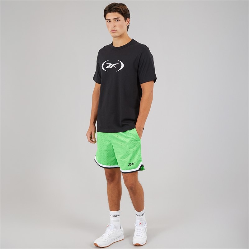Reebok Herre Reebok Basketball 7 Tommer Overgang Shorts Solar Lime - Billede 4