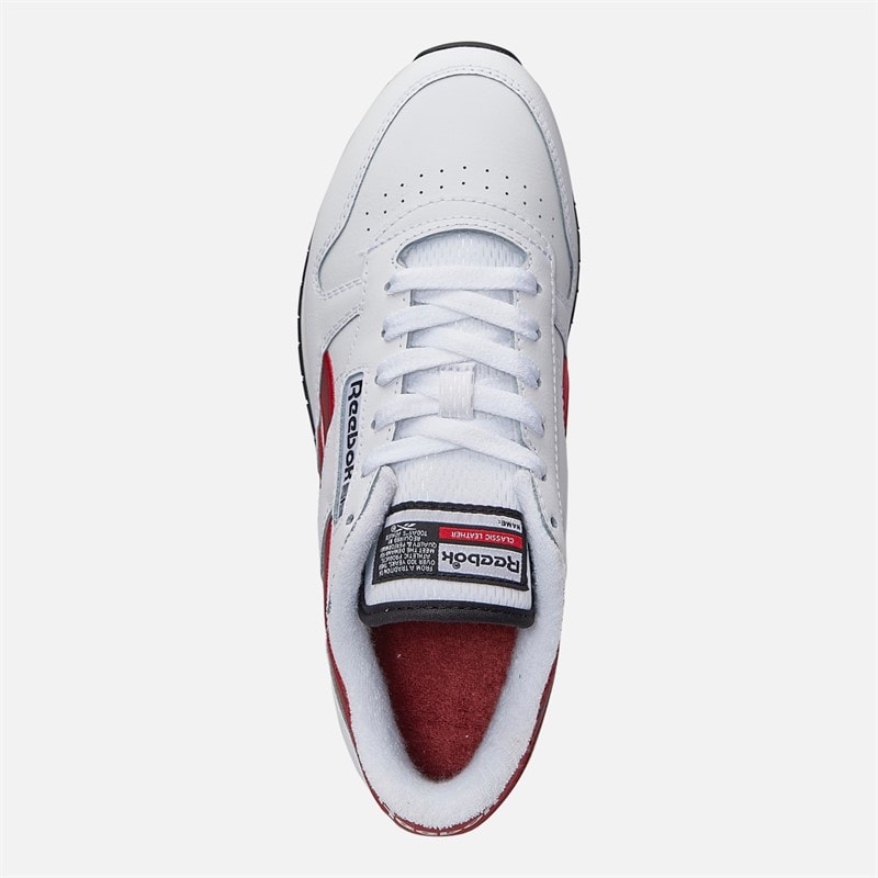 Reebok Klassiske læder sneakers Hvid/Vektor Rød/Sort - Billede 4