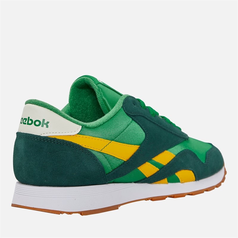 Reebok Herre Klassiske Nylon Sneakers Glen Grøn/Skovgrøn/Hvid - Billede 5