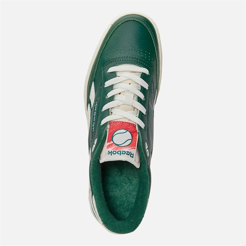Reebok Club C Revenge Vintage Træningssko Mørkegrøn/Kridt/Neon kirsebær - Billede 4