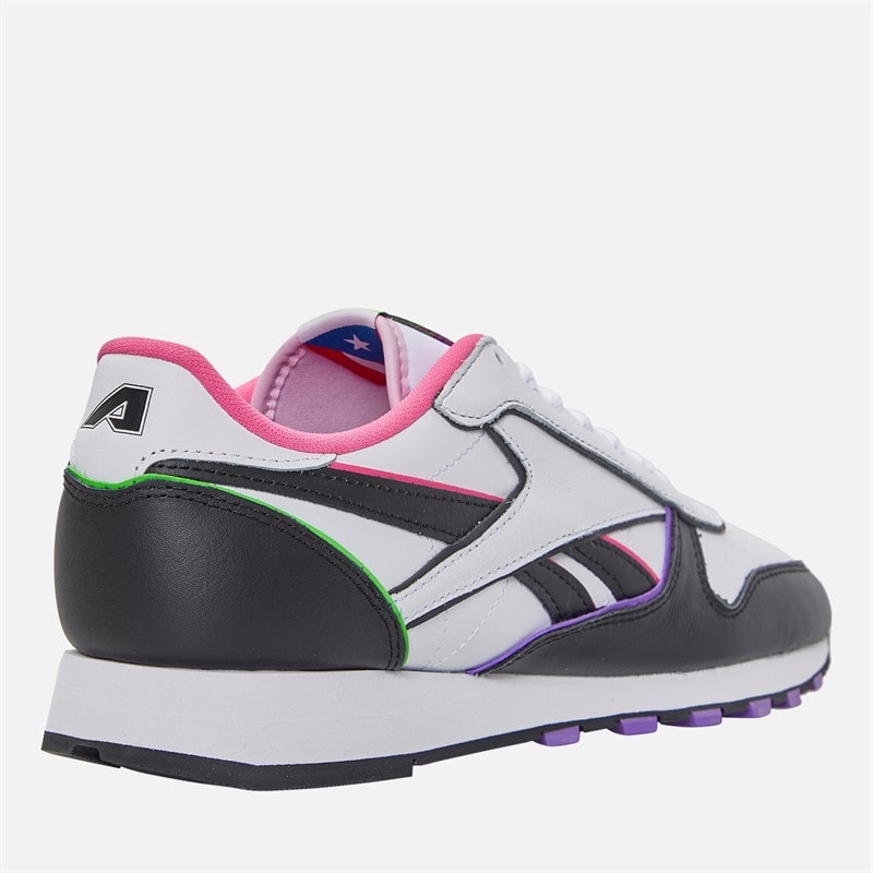 Reebok X Anuel AA Klassiske Læder 'Soy Leyenda' Træningssko Sort/Hvid/Pink - Billede 5
