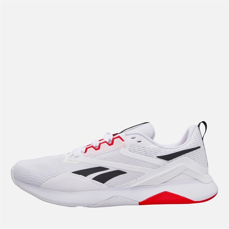 Reebok Herre Nanoflex TR 2 Træningssko Hvid/Sort/Energy Red