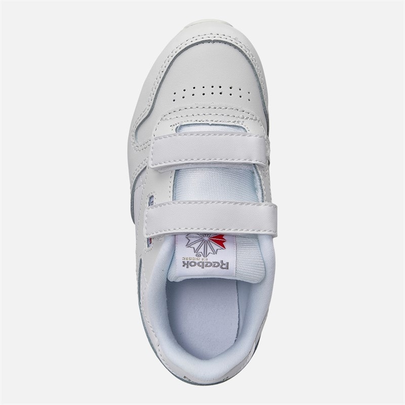 Reebok Baby Klassiske Læder 2V Træningssko Hvid/Carbon/Vector Blue - Billede 4