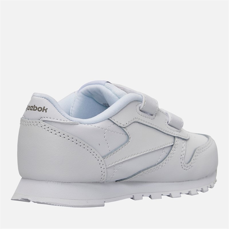 Reebok Baby Klassiske Læder 2V Træningssko Hvid/Carbon/Vector Blue - Billede 5