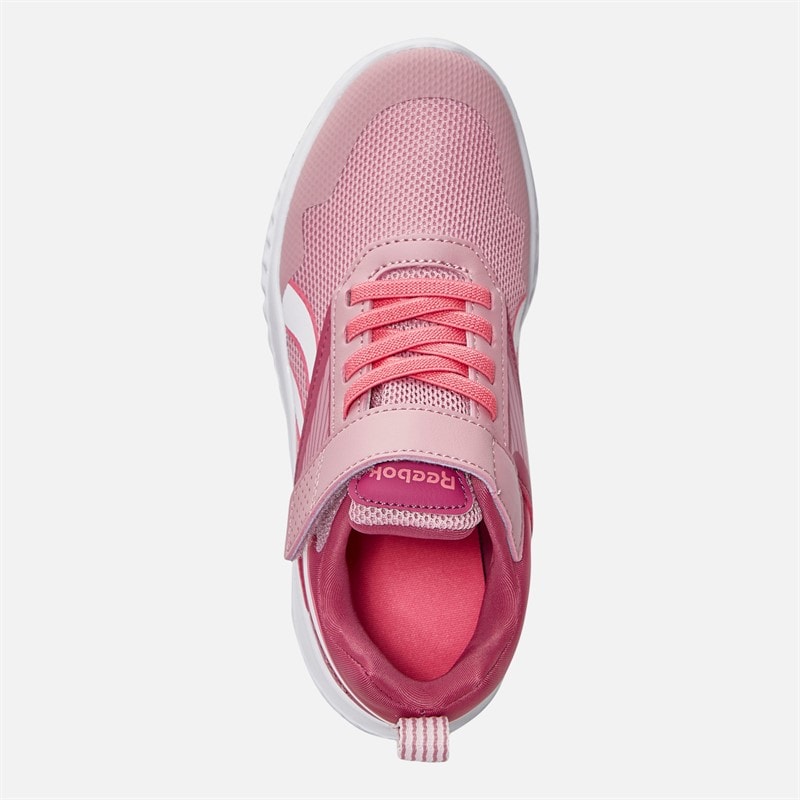 Reebok Piger Rush Runner 5 Elastik Snørebånd Og Top Rem Neutrale Løbesko Støvet rose/Studiepink/Hvid - Billede 4