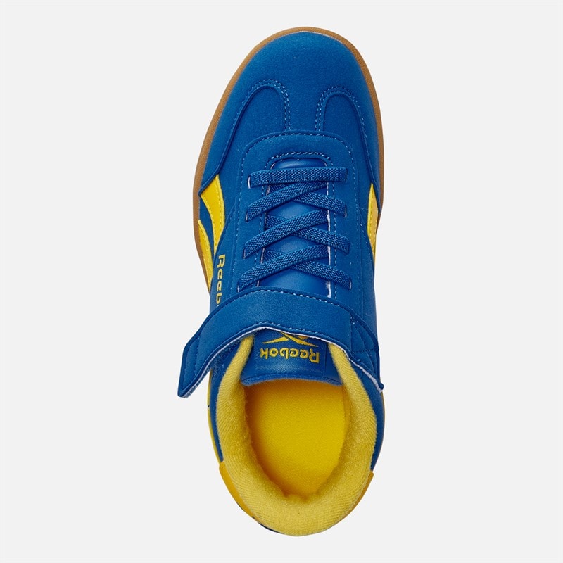 Reebok Børne Smash Kant Elastisk Snørebånd Og Top Rem Træningssko Optimum Blå/Gylden Tåge/Gummi - Billede 4