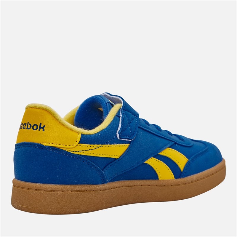 Reebok Børne Smash Kant Elastisk Snørebånd Og Top Rem Træningssko Optimum Blå/Gylden Tåge/Gummi - Billede 5