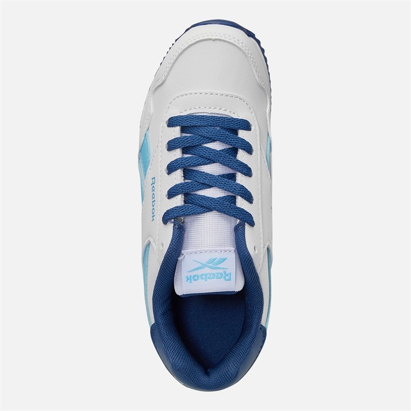 Reebok Junior Drenge Royal Classic Jog 3.0 træningssko Hvid/Digitalblue/Batik Blue - Billede 4