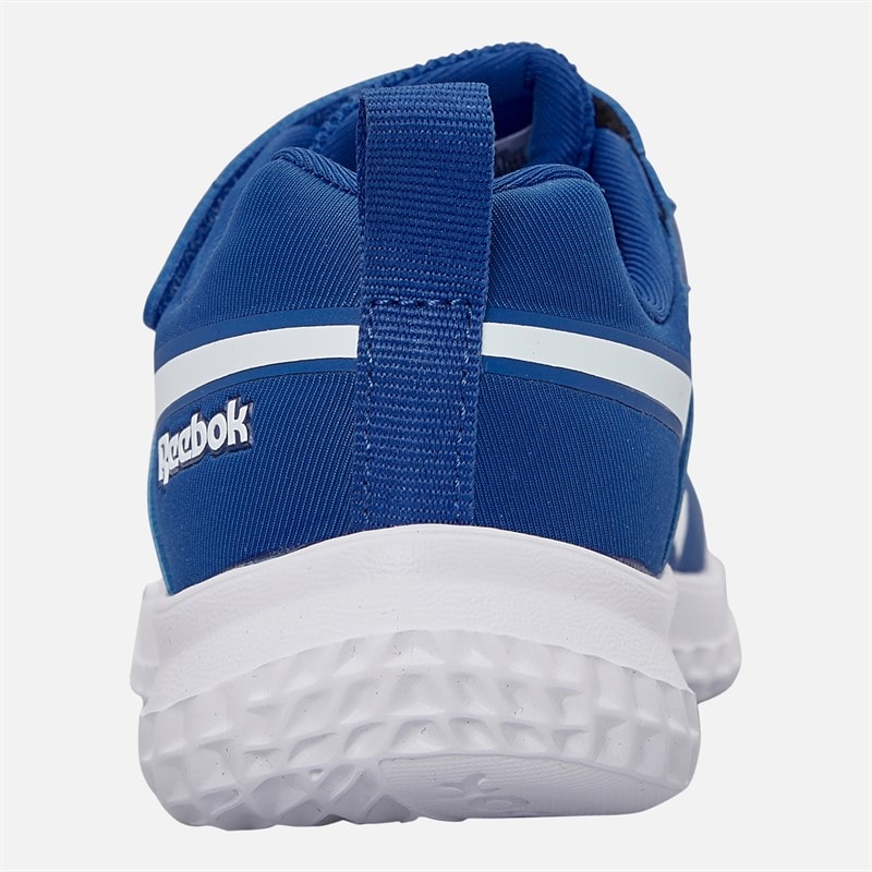 Reebok Børneløbesko Rush Runner 5 med elastiksnørebånd og velcrorem Neutral Vector Blue/Vector Blue/Hvid - Billede 3