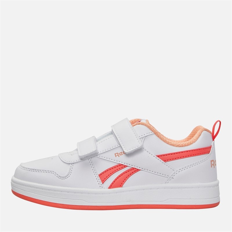 Reebok Piger Royal Prime 2.0 To Rem Krog Og Loop Træningssko Hvid/Solnedgangskoral/Solkysset orange