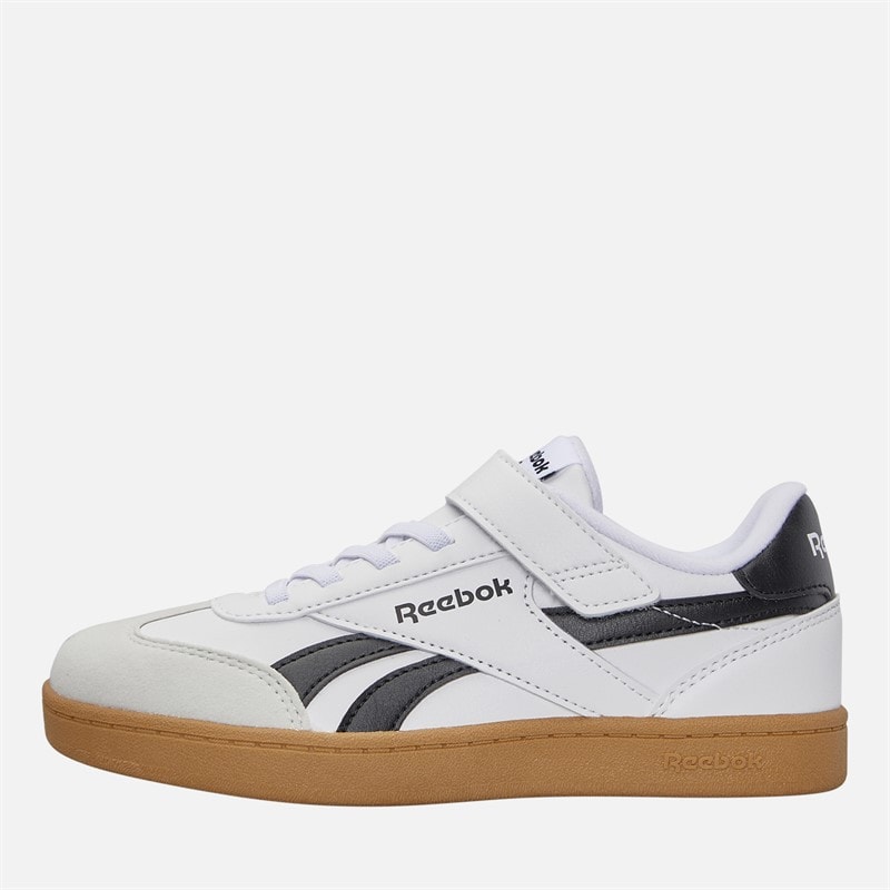 Reebok Børne Smash Edge Elastik Snøre Og Top Rem Sneakers Hvid/Sort/Gummi