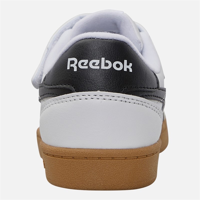 Reebok Børne Smash Edge Elastik Snøre Og Top Rem Sneakers Hvid/Sort/Gummi - Billede 3