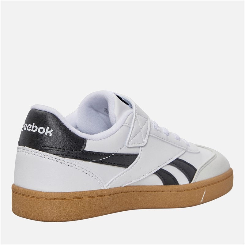 Reebok Børne Smash Edge Elastik Snøre Og Top Rem Sneakers Hvid/Sort/Gummi - Billede 5
